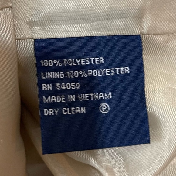 Vintage Evan Picone Blazer Sz 14 One Button Front Beige color - Picture 14 of 16